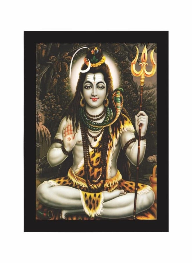 Printality Wall Photo Frame Lord Shiv Shankar Printed Wall Hanging Big Size 8 x 10 inches Photo Frames for wall decoration - Image 1